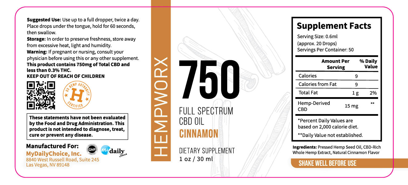 CBD FULL SPECTRUM OIL 750mg