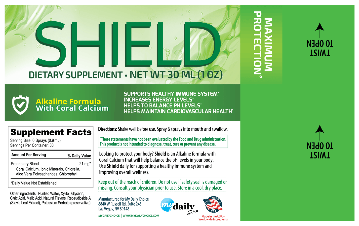 SHIELD NUTRITIONAL SPRAY