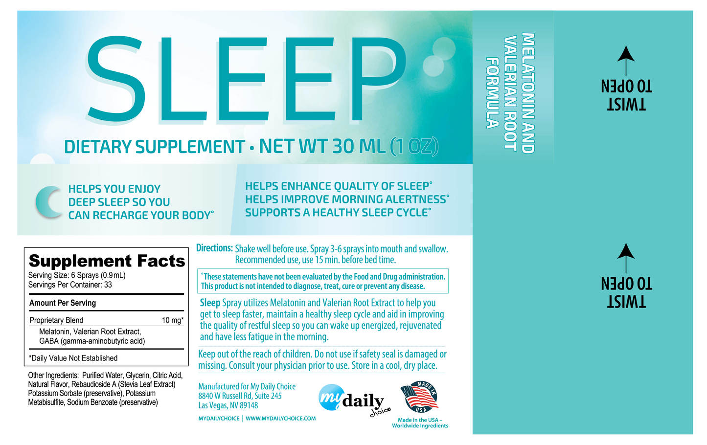 SLEEP NUTRITIONAL SPRAY